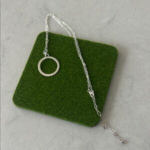 Boho Sol Sterling Silver Circle Necklace - New